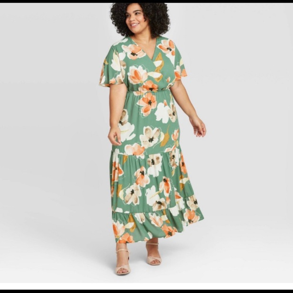 Plus Size Target Floral Maxi Summer Dress 2x